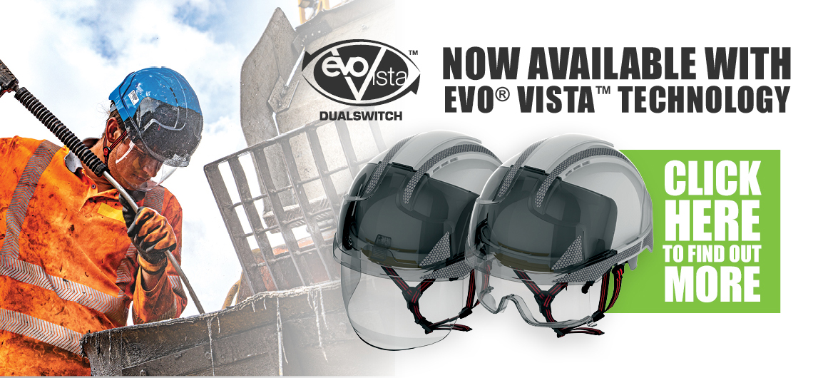 DualSwitch™ technology is now available on the EVO®VISTA® Safety Helmets
