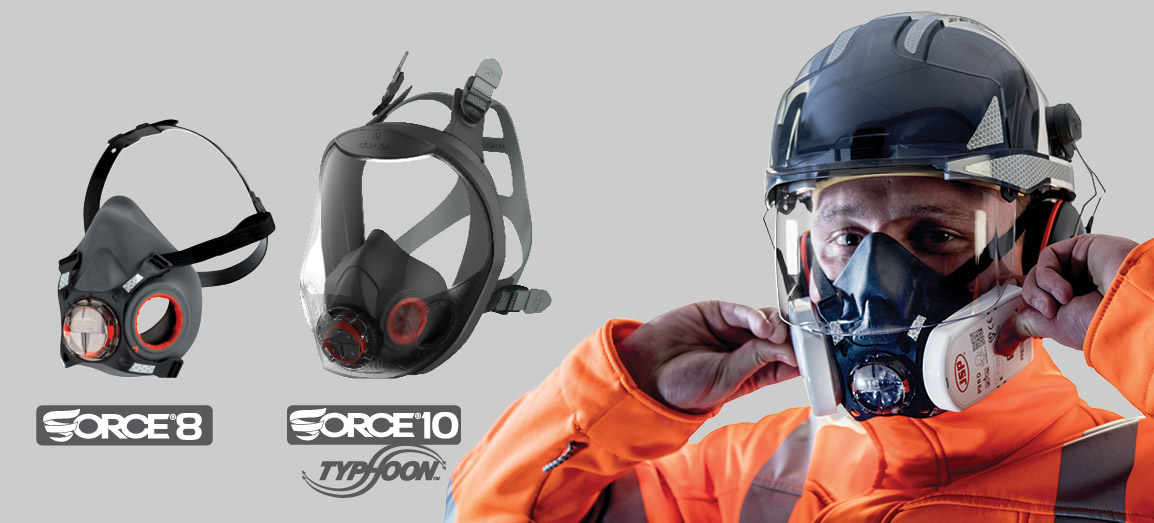 PressToCheck™ filters are compatible with the Force™8 Half-Mask and Force™10 Full-face mask