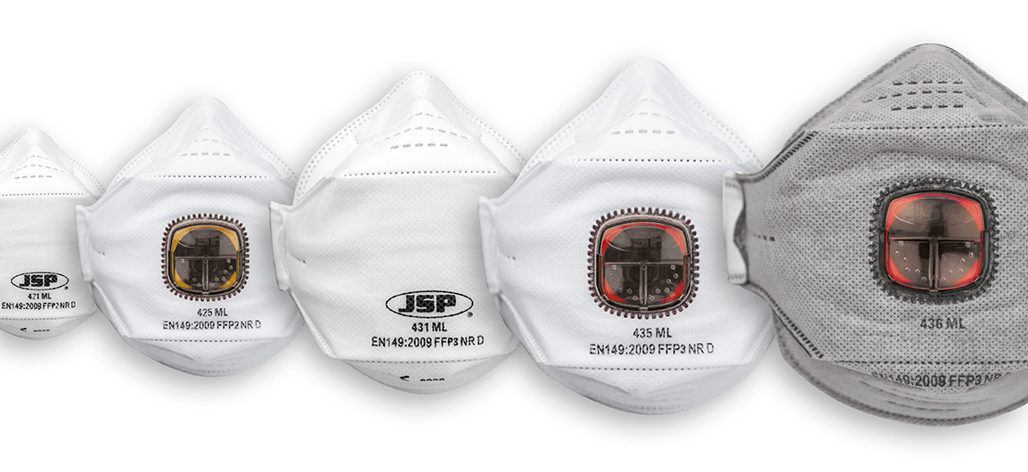 Available in FFP2 and FFP3 with or without valves