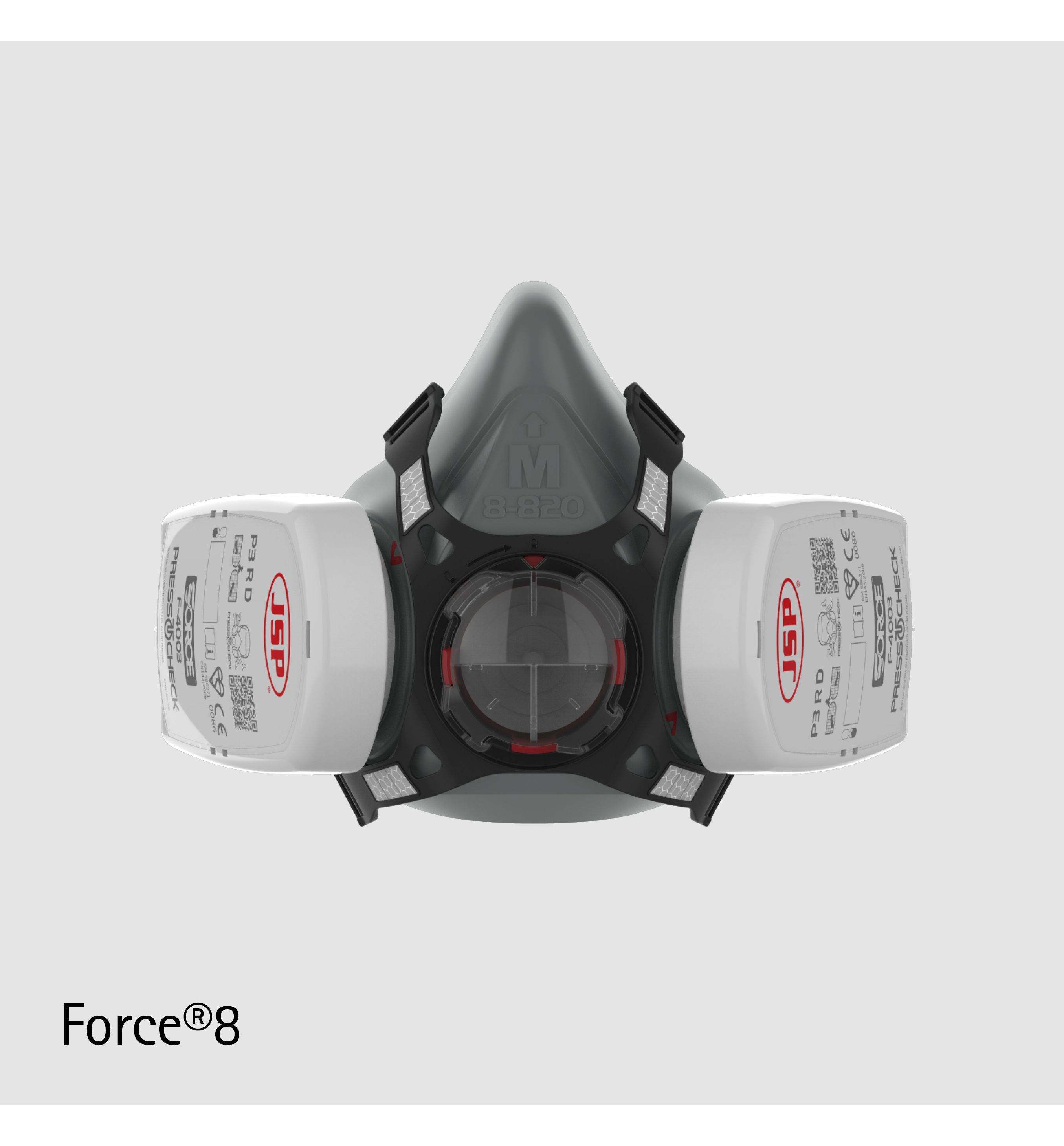 Force®8 Half-Mask with PresstoCheck™ P3 Filters