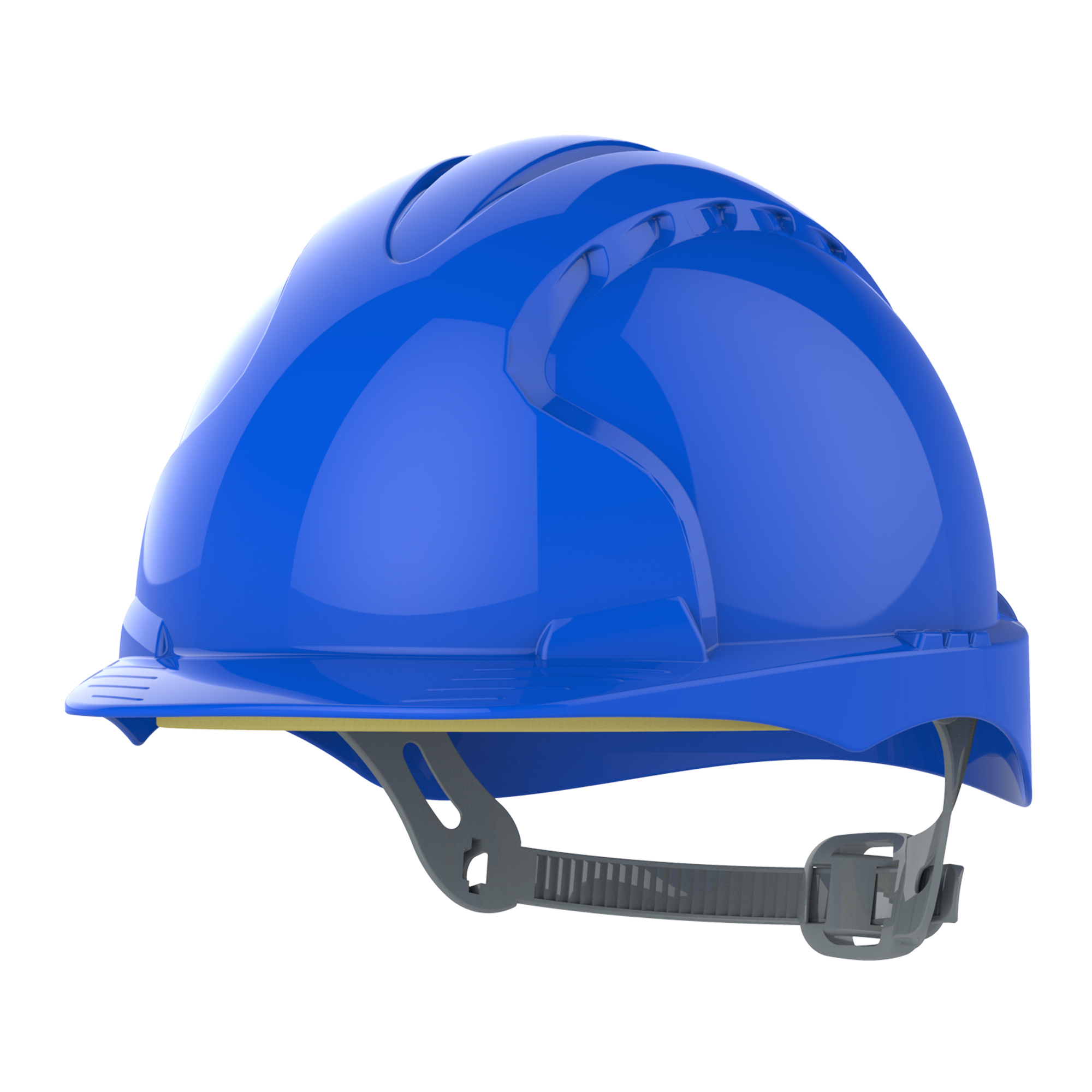 10-Pack Blue Inc JSP EVO2 Mid Peak Safety Helmet Vented Slip-Ratchet BLUE EN397 VAT Inc 