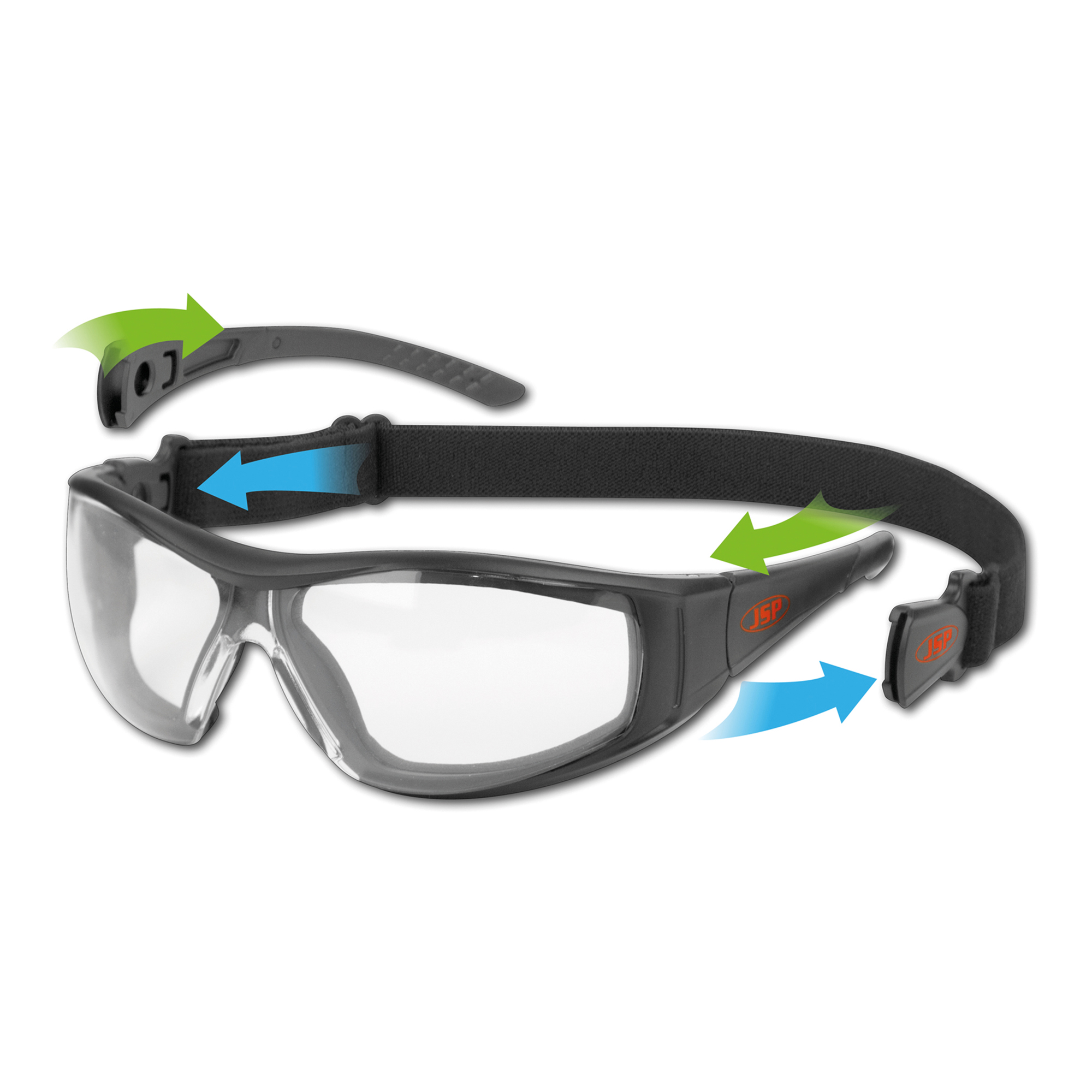 kratzfest,UV Schutz getönt JSP leichte Schutzbrille Stealth 16G™ 